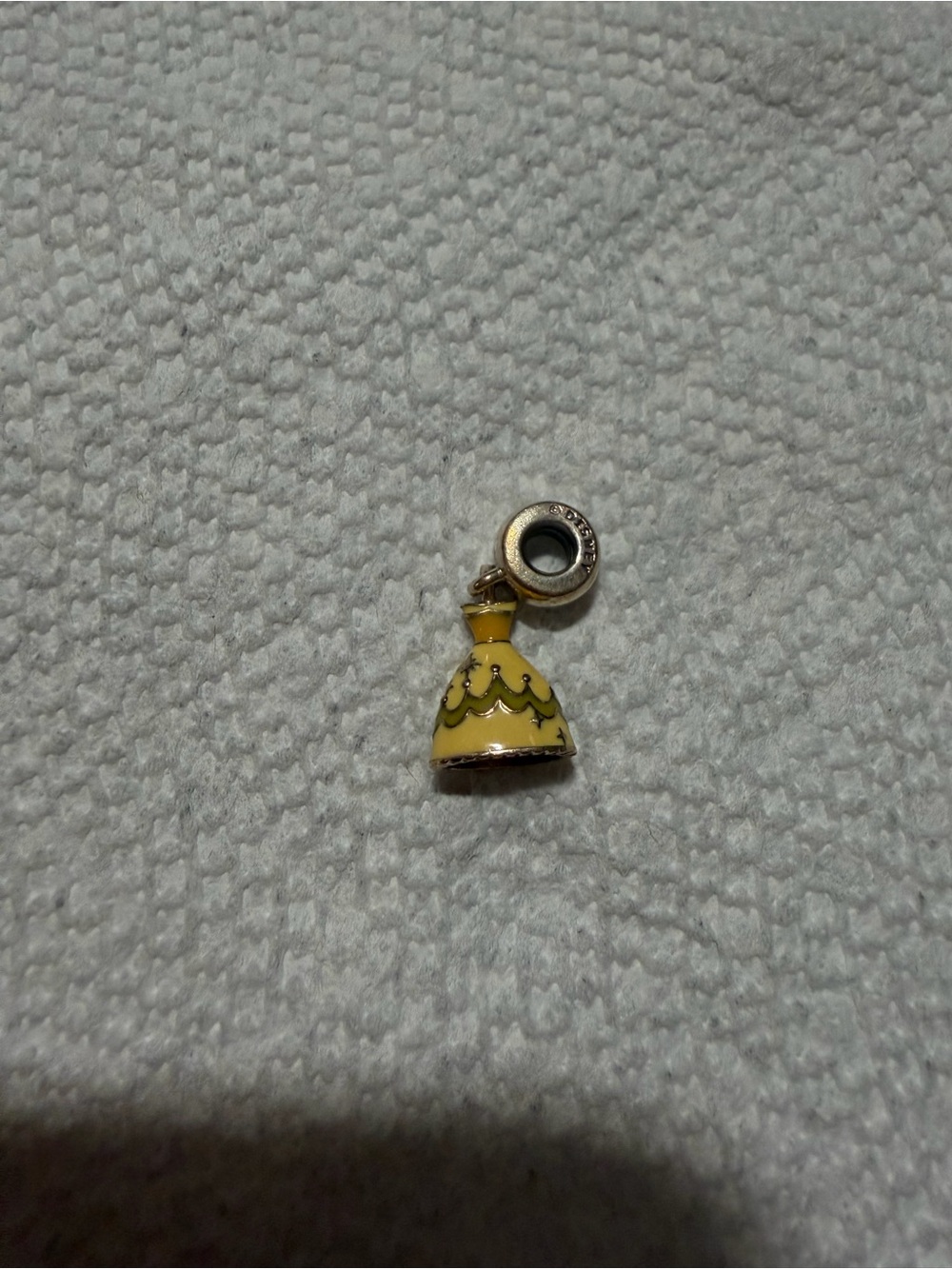 Authentic Pandora Disney Belle’s Dress Charm 791576ENMX Retired